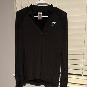 Gymshark Black Quarter Zip Track Jacket